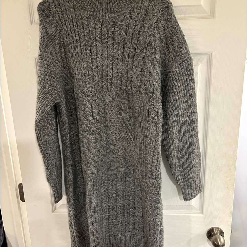 Old Navy Gray Cowl Neck Sweater Dress